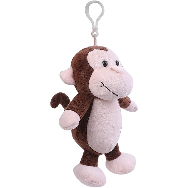 New Style Lovely Long Leg Monkey Plush Toy Key Chain Soft Stuffed Animal Monkey Key Rings