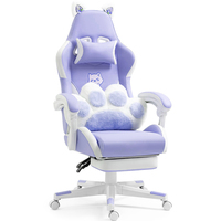Prix bas mignon cuir Pu Nylon ordinateur Silla Gamers ergonomique bonjour mignon Rosa chaise de jeu avec pouf pour les filles