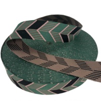 12 couleurs Design vert/rouge Polyester Double Face tissu flèche motif Jacquard sangle ceinture