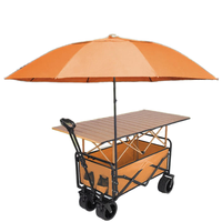Chariot de camping multifonctionnel de haute qualité pour l'extérieur 4x4 avec parasol et table