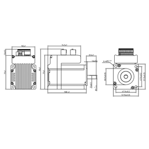 Wavetop-auto JMC Nema23 มอเตอร์แบบวงปิดในตัว 5A 36VDC 0-1500RPM 2N.m IHSS57-36-20 - Product Image 5