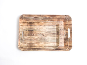 Custom Full Printing Dry Fruit <strong>Plastic</strong> <strong>Serving</strong> Tray With Handle - Product Image 2