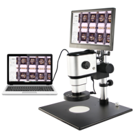 Microscope vidéo stéréo intelligent FM110AM de Ft-Opto avec zoom motorisé 4K pour l'inspection industrielle, la mesure et la soudure de circuits imprimés, grossissement 10x-99,8x