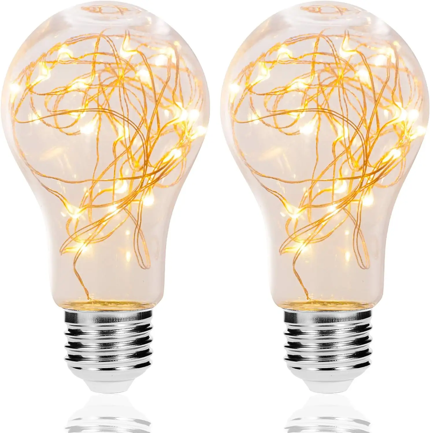 LOHAS A19 E26 antike Filament-LED-Glühbirnen 2700 K warme weiße LED-Dekorationsstring-Glühbirnen Urlaub Heimdekoration