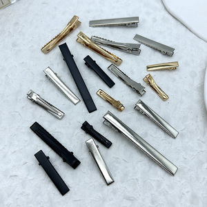 Pinces à cheveux alligator rectangulaires en métal argenté, doré et noir <span class=keywords><strong>de</strong></span> 2 cm, 3,2 cm, 4 cm, 4,5 cm, 5,5 cm, 6 cm, 7,5 cm – Pinces alligator simples pour DIY - Product Image 5