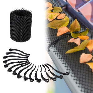 Schwarzer Kunststoff-Dachrinnen schutz mit Blatts chutz gitter DIY Dach blatts chutz Twigs & Leaves Cover Clips Fencing Trellis & Gates - Product Image 5