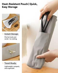 Sacs pour sèche-cheveux de voyage pochette de rangement pour sèche-cheveux étui en fer à cheveux sacs ignifuges résistants à la chaleur suspendus - Product Image 3