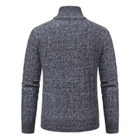 Suéter de Cuello Alto con Forro Polar para Hombre, Otoño-Invierno, Color Sólido, Informal, Manga Larga, Tejido de Punto, Personalizable con Logotipo OEM, Venta al Por Mayor