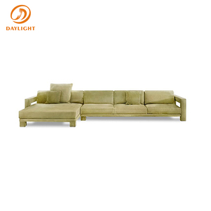 Conjunto de sofás y loveseat de terciopelo para dormir, sofás reclinables personalizados <span class=keywords><strong>en</strong></span> forma de <span class=keywords><strong>l</strong></span> de gran tamaño, color gris y marrón, muebles de ocio - Product Image 3