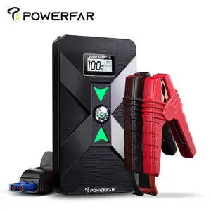 Portable 12V Car Jump Starter 8000mAh Car Emergency Tools Auto Battery Booster Pack With Clips