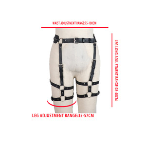 Abbigliamento <span class=keywords><strong>donna</strong></span> Sexy gotico Fetish BDSS Lingerie Bondage giarrettiera cintura Punk pelle imbracatura corpo con manette per adulti - Product Image 5