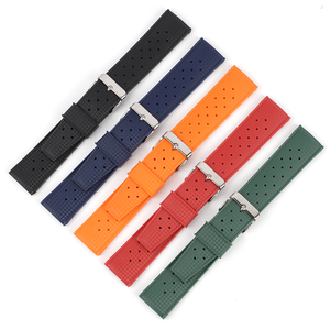 Bracelet de montre sport en silicone caoutchouc étanche à dégagement rapide Tropical, sangle de plongée premium 20mm 22mm 3mm d'épaisseur, multicolore - Product Image 1