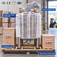 Cuve de mélange homogénéisatrice à double enveloppe en acier inoxydable SUS316L de 2000 L avec chauffage, refroidissement et regarderole