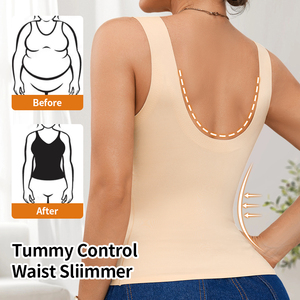 Reggiseno Senza Cuciture con Controllo Pancia, Etichetta Privata, in Jersey Traspirante, Combo Canotta Tutto-in-Uno, Supporto Sollevamento, Modellante Medio, Ingrosso - Product Image 3