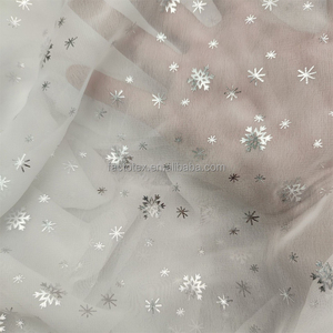 Nhà Máy Bán buôn 100% polyester lụa shinning sao vàng dập lá in ấn voan vải - Product Image 4