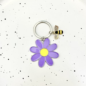 Creative Stylish Flower Keychain Car <b>Key</b> <b>Ring</b> Female <b>Bag</b> Charm Pendant Fashion Tassel Keyring Four Leaf Clover <b>Key</b> Chains Metal - Product Image 4