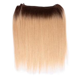 Rebecca Giá Rẻ Xương Thẳng 12 Đến 36 Inch Tự Nhiên Màu Đen Ombre Vàng Chịu Nhiệt Sợi Với Đóng Cửa Tổng Hợp Bó Tóc - Product Image 5