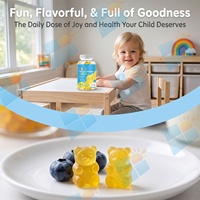 Gommes multivitaminées pour enfants avec oméga 3, DHA et formule nutritionnelle quotidienne pour enfants, étiquette privée personnalisée, supplément OEM