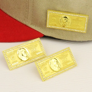 Custom Special Popular Gold Metal <b>Pin</b> Hundred Dollar <b>Pin</b> for <b>Hats</b> and Clothes - Product Image 1