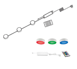 ไฟ LED ติดตู้ควบคุมระยะไกลแบบทันสมัย5V ไฟ LED ขนาดเล็กสำหรับห้องครัวห้องนั่งเล่นสีขาวอบอุ่น - Product Image 1