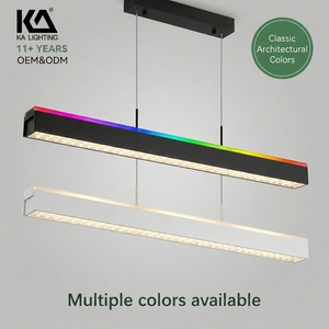 Lampada a Sospensione LED Lineare Dimmerabile Su e Giù |   Lampada Intelligente RGBW in Alluminio con Cambio Colore, Controllo tramite App e Telecomando - Product Image 1