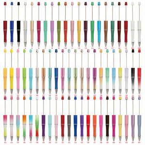 2024 new updated 100 colors plastic DIY beaded pens factory direct wholesale bead pens for silicone focal beads