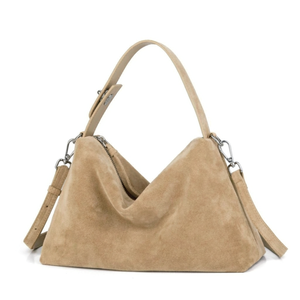 Customize Large Capacity Lightweight Suede Leather Crossbody <b>Bags</b> Slouchy Shoulder Tote Handbag Women Adjustable Strap Zipper - Product Image 1