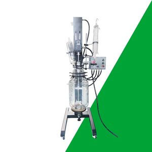 Double Jacketed Automatic <b>Glass</b> Reactor with Motor 80L-200L Capacity ISO CE ATEX Certified for Efficient Chemical Synthesis - Product Image 2