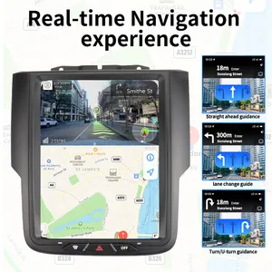 10.5 "Android 13 4 64Gテスラスタイル垂直スクリーンカーステレオDVDプレーヤーGpsナビゲーションforDodge Ram2013-2018カースクリーン