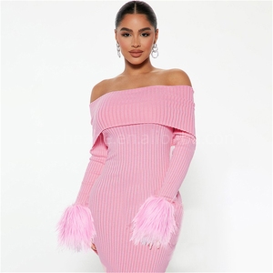 knee length dresses for ladies VIVIAN FUR TRIM COAT – AKIRA main image 0