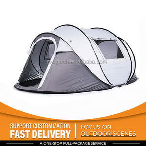 Tente de randonnée extérieure pour 4-6 personnes, légère, en Oxford, à montage rapide, avec protection UV et ventilation, vente en gros - Product Image 1