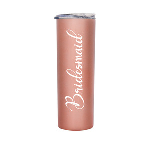 Tasses à café droites de 20 oz en acier inoxydable, isolation thermique, tasse à café pour <span class=keywords><strong>demoiselle</strong></span> d'honneur de mariage avec cadeau manuel - Product Image 5