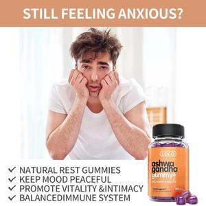 OEM/ODM Marque distributeur Vitamine <span class=keywords><strong>D</strong></span> et zinc Ashwagandha Gummies Suppléments pour adultes Pas pour les nouveau-nés ou les femmes enceintes - Product Image 3
