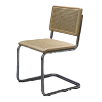 Chaise de salle à manger en acier inoxydable de style médiéval moderne pour hôtel, chaise de lecture en métal