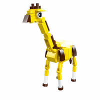 Ensemble de blocs de construction girafe lumineux personnalisés de 83 pièces, modèle animal 3D à monter soi-même avec briques STEM lumineuses, jouet OEM, marque privée