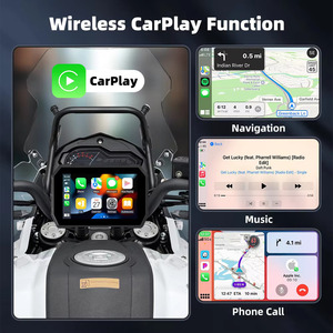 Navegador GPS portátil para motocicleta con CarPlay, Android Auto, Airplay, Autolink, resistente al agua IP67, pantalla IPS de 5 pulgadas 2.5D y mapa mundial. - Product Image 4