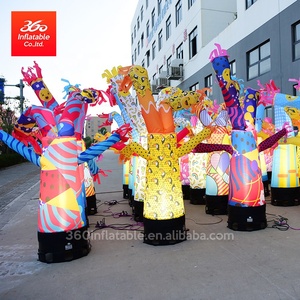 Ballerino gonfiabile pubblicitario dell'aria con il ballerino variopinto gonfiabile alto del cielo dell'aria del ventilatore 2m della luce principale <span class=keywords><strong>da</strong></span> vendere - Product Image 4