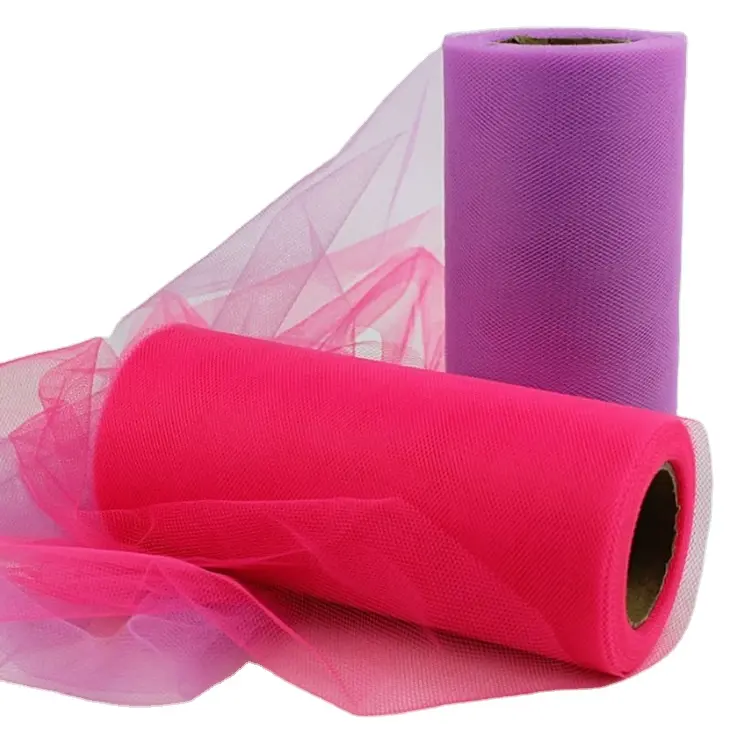 Großhandel 100 Yards 15cm Polyester TUTU Stoff Tüll Rollen für Hochzeits zubehör Baby Röcke Kleider