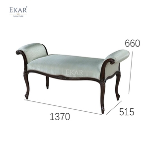Panca di Lusso per Fondo Letto EKAR Sovereign Manor |   Divanetto per <span class=keywords><strong>Camera</strong></span> <span class=keywords><strong>da</strong></span> Letto in Stile Inglese Intagliato a Mano | - Product Image 6