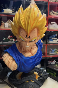 Buste de <span class=keywords><strong>Majin</strong></span> <span class=keywords><strong>Vegeta</strong></span> 1/1, sculpture GK Dragon Ball Anime pour collectionneurs, résine, lumières LED, sculpture artistique peinte à la main, haute précision - Product Image 2