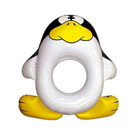 Bouée de natation gonflable AGS en PVC écologique, motif pingouin, pour enfants, avec flotteur sous les aisselles, dessin animé, bulle d'eau
