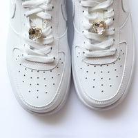 Bling coeur strass cristal laiton chaussure dentelle Clips bottes décorations chaussures breloques baskets accessoires