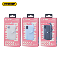Batterie externe REMAX FC-15 22,5W à double câble, charge rapide, 20000mAh, affichage numérique LED intelligent, station d'alimentation