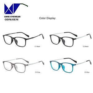 Lunettes intelligentes anti-lumière bleue TR90, taille 50-17-145, faible distorsion de 0,5, style classique gris, motif uni, monture intégrale - Product Image 3
