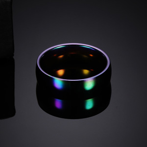 Titanium Steel Rainbow <b>Ring</b> 6Mm Electroplated Fashion Women's Jewelry Gift - Product Image 2