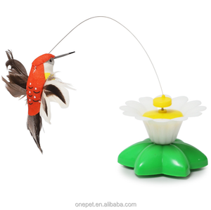 Attraktives Intelligentes Automatisch Rotierendes Katzenspielzeug mit Fliegenden Vögeln und Schmetterlingen Um Blumen – Interaktives Katzenspielzeug - Product Image 5