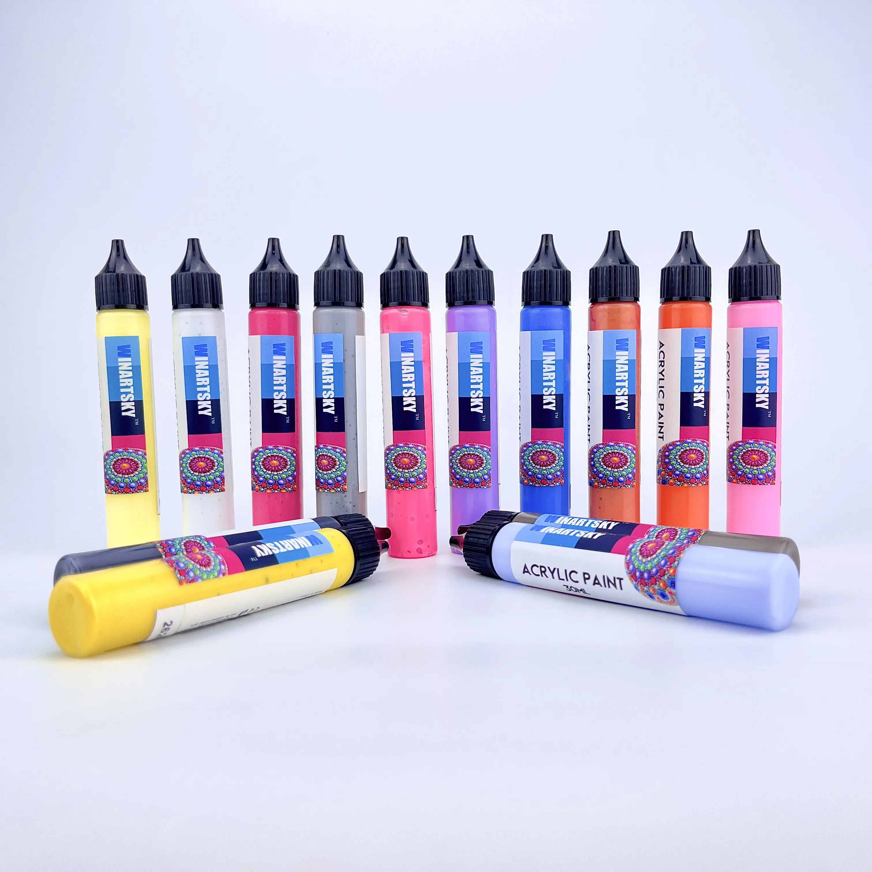 Sơn Acrylic đặt 30ml mỗi loại sơn thủ công không độc hại cho sơn thủ công tự làm