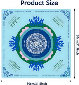 Anti-Slip Noise-Reducing Table Cover Blue Mahjong <b>Mat</b> for Mahjong Poker <b>Board</b> Games Dominoes and Card Games - Product Image 4