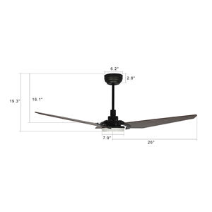 <span class=keywords><strong>Plafonnier</strong></span> led avec <span class=keywords><strong>ventilateur</strong></span> intégré et télécommande, design décoratif d'intérieur, luminaire de plafond, idéal pour une salle à manger ou une chambre à coucher, 52 pouces - Product Image 2