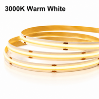 Bande lumineuse LED COB haute efficacité 130LM/W, 24V DC, largeur 8mm 10mm, haute densité, flexible, éclairage linéaire sans points noirs